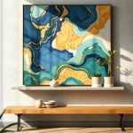 Abstract Wall Art For Rustic Farmhouse Style