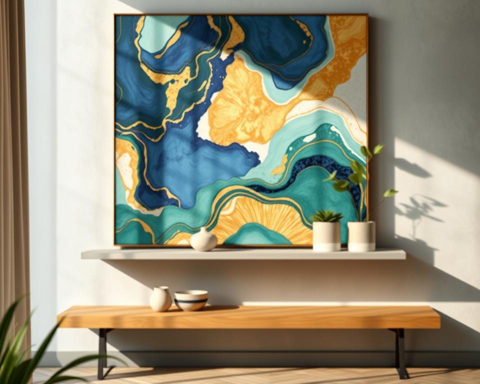 Abstract Wall Art For Rustic Farmhouse Style