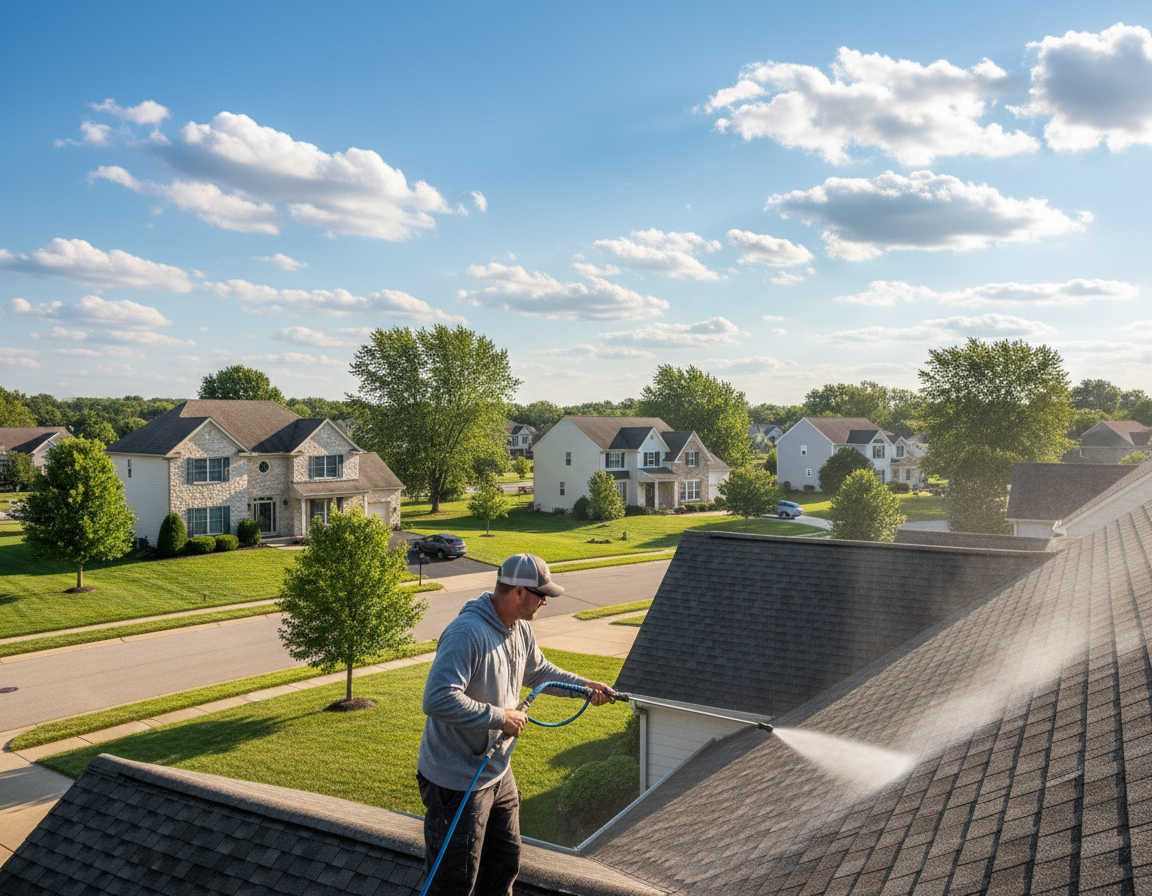 Professional Roof Cleaning in Hilliard For Asphalt Shingles