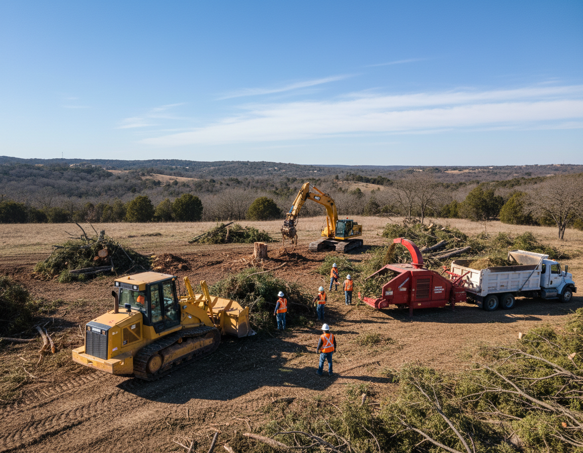 Land Clearing In Glen Rose TX For Better Drainage And Access