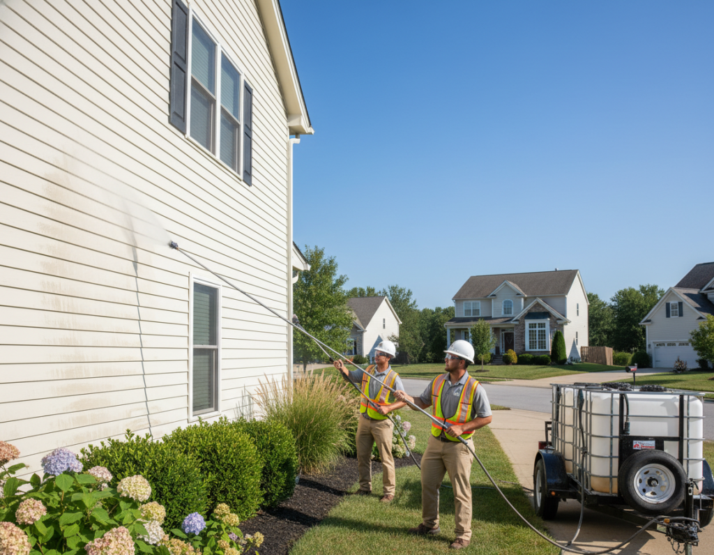 House Soft Wash In Lewis Center for Asbestos Siding